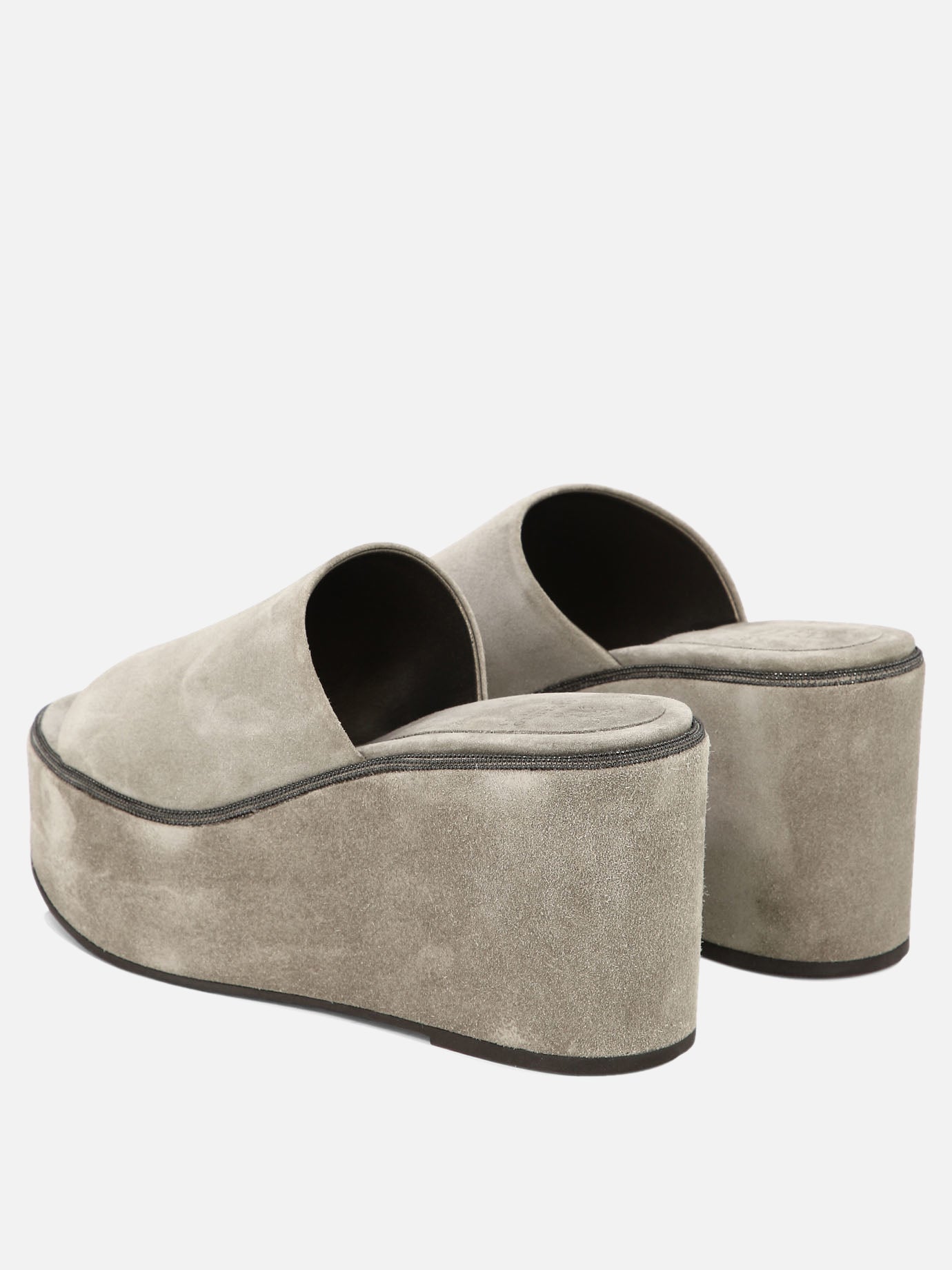 Suede wedges with precious welt