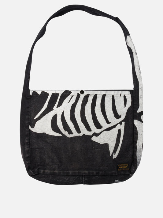 KAPITAL "Bone" shoulder bag Black