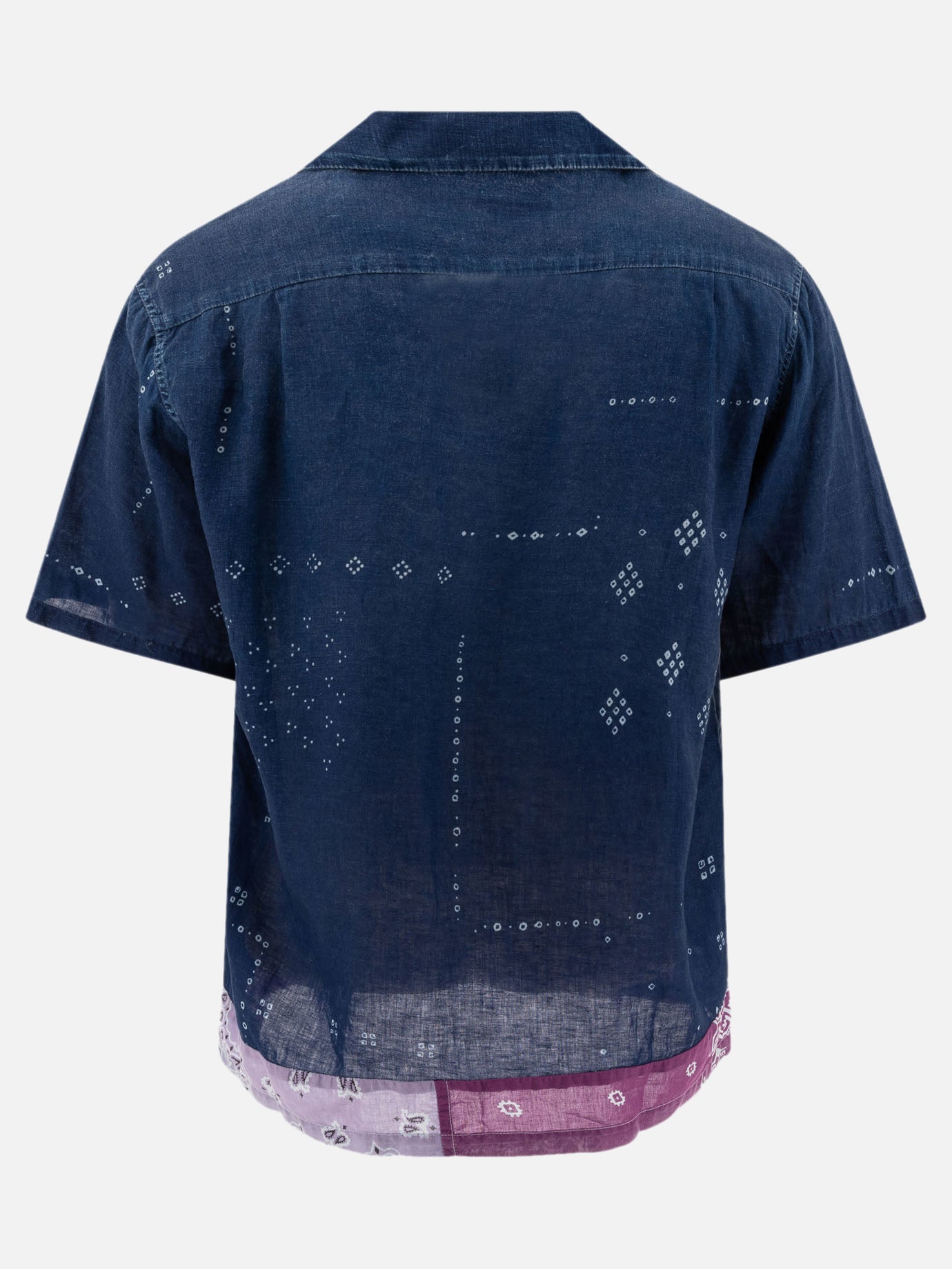 KAPITAL "Bandana Discharge" shirt Blue