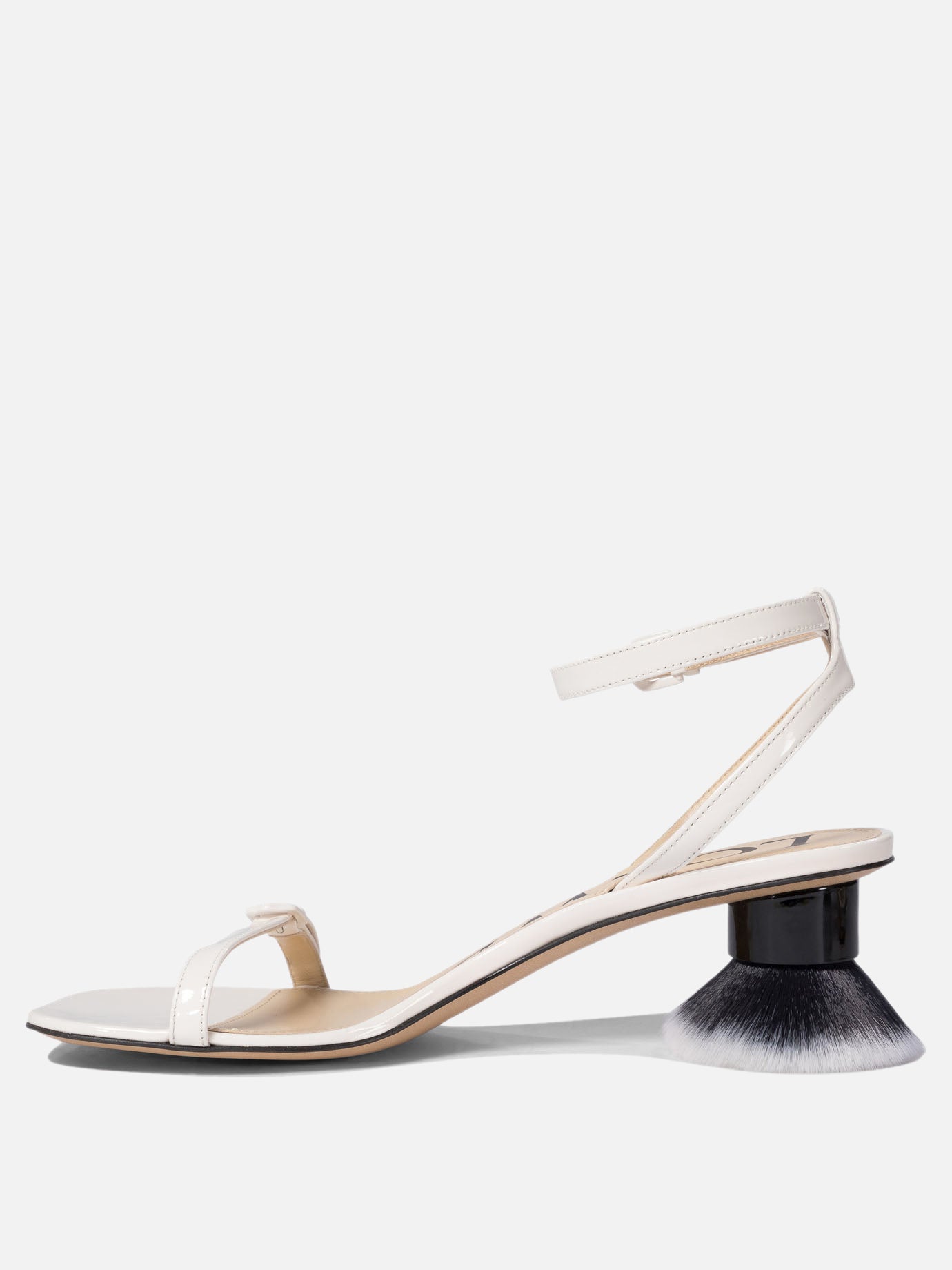 Loewe "Petal Brush" heeled sandal White