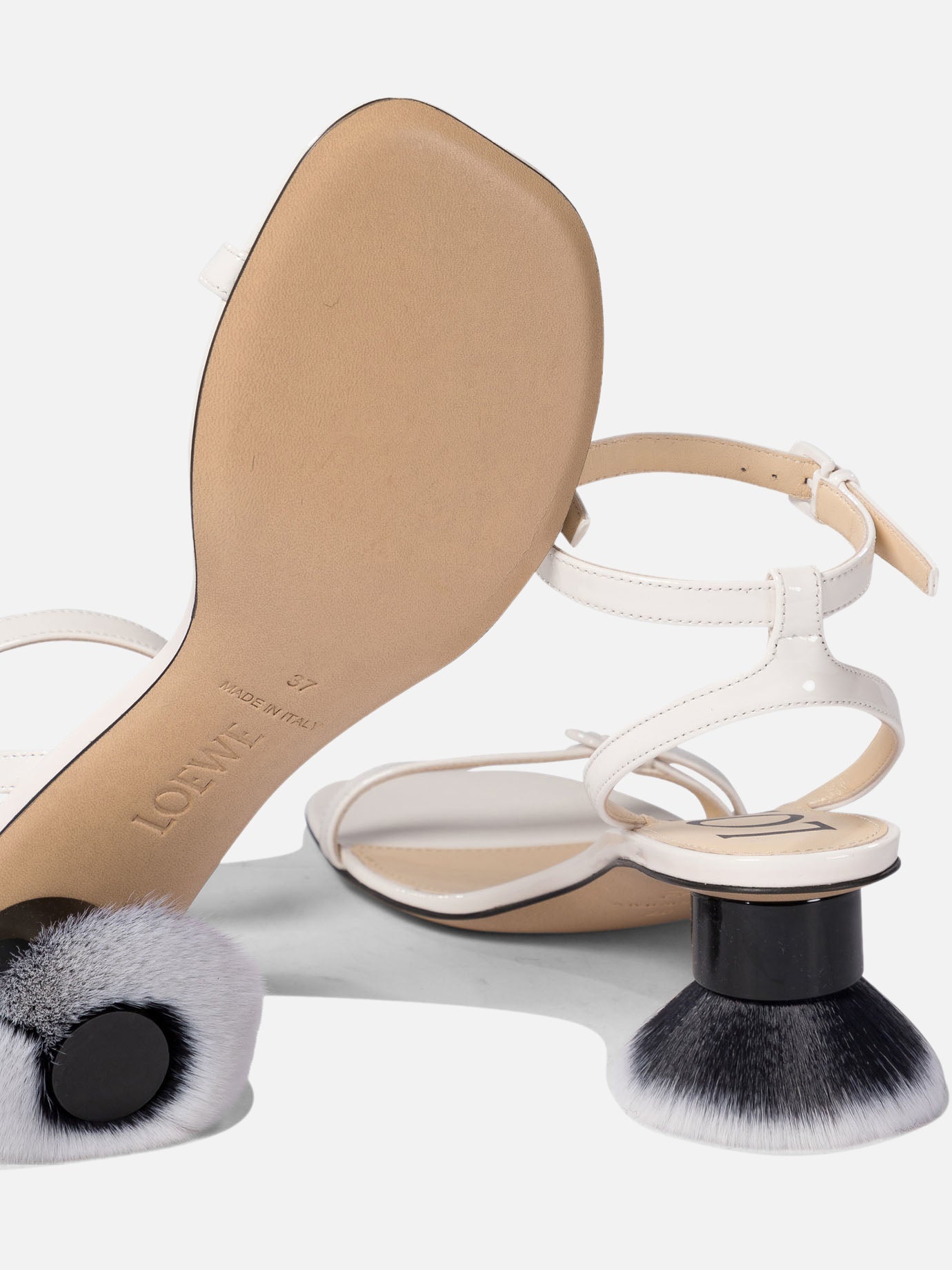 Loewe &quot;Petal Brush&quot; heeled sandal 19349303_36 White thumbnail_5
