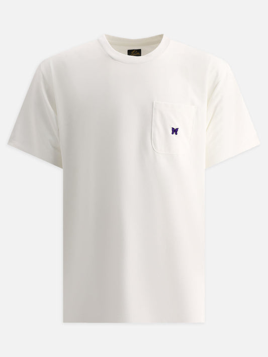 Needles T-shirt with embroidery and patch pocket White