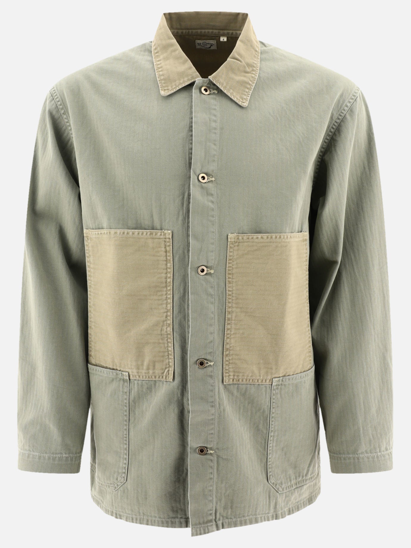 Overshirt jackets Solid colour  Green - OrSlow Men | PDP | VIETTI Online Store | Zoom-Modal
