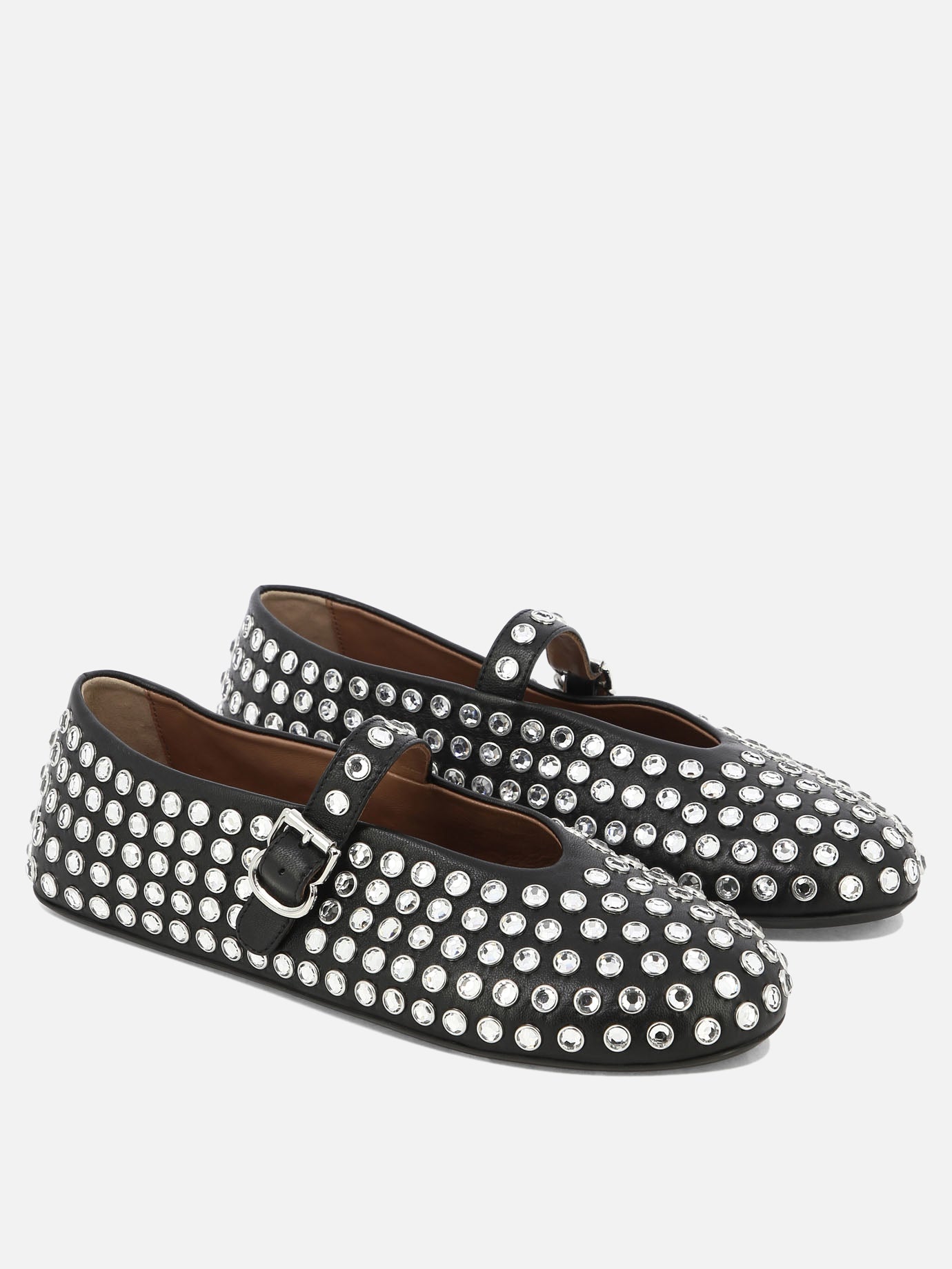Alaïa Rhinestone ballet flats 15620015_37 Black thumbnail_2