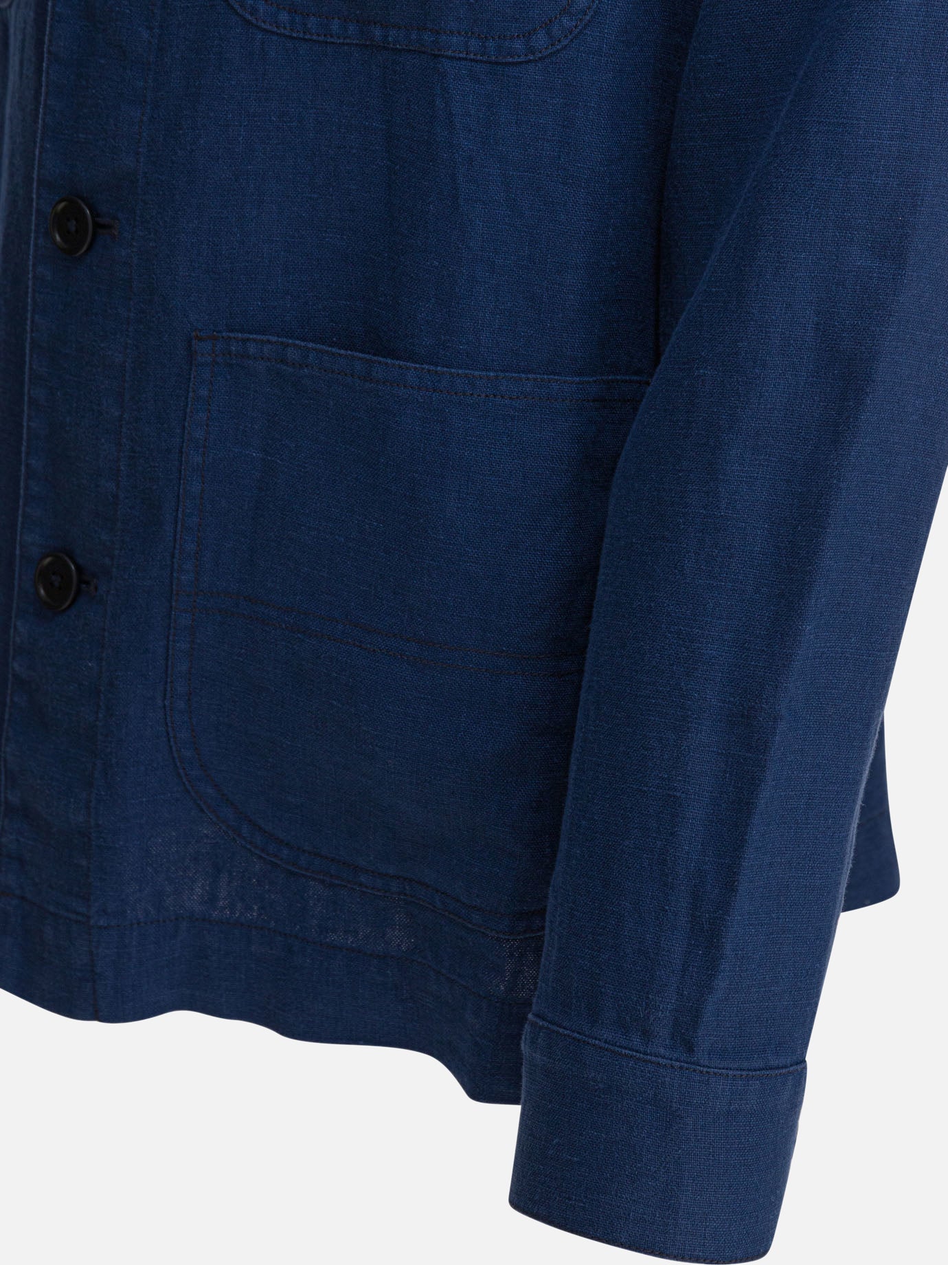 Alex Mill Linen work jacket 19935519_S Blue thumbnail_4