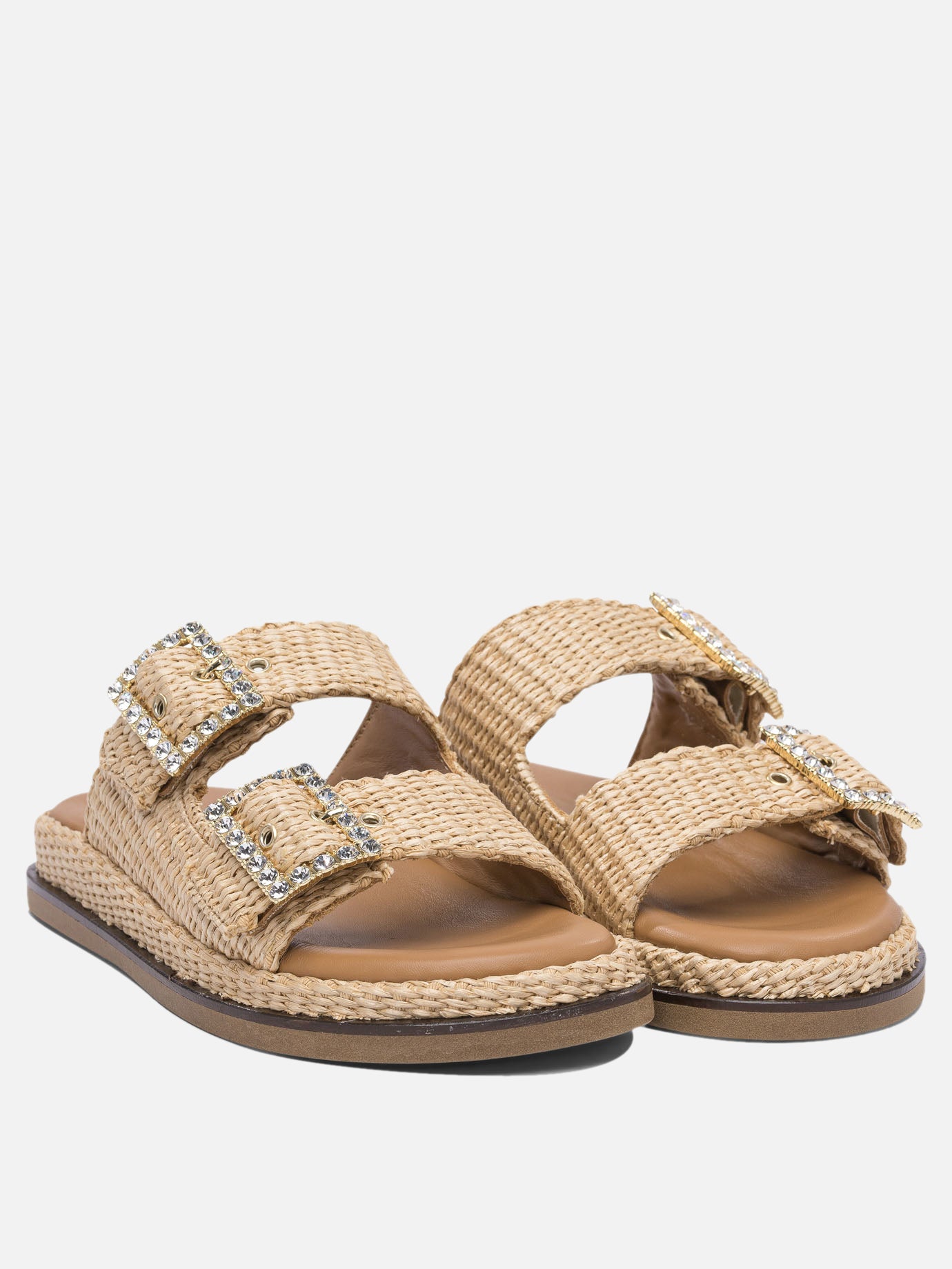 Flat sandals 100% rafia - 100% rubber  Beige - Alibi Women | PDP | VIETTI Online Store | Zoom-Modal_2
