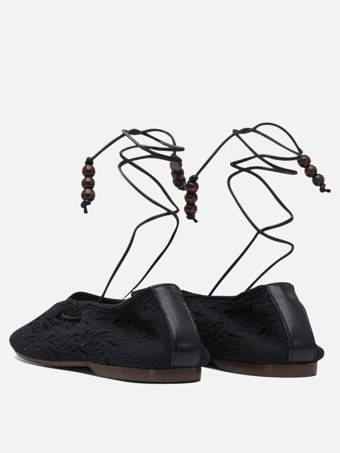 Classic ballet flats 50% relycled cotton 50% recycled polyester - 100% neolite  Black - Alohas Women | PDP | VIETTI Online Store | thumbnail_4