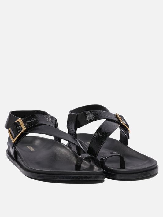 Flat sandals 100% cow leather - 100% cuerolite  Black - Alohas Women | PLP | VIETTI Online Store | 2
