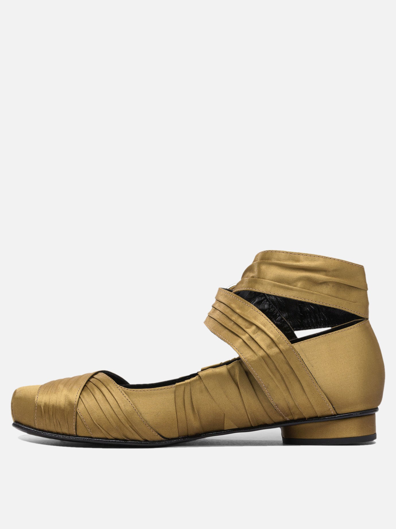 Classic ballet flats 60% polyethylene 40% recycled polyester - 100% cuerolite  Gold - Alohas Women | PDP | VIETTI Online Store | thumbnail_2