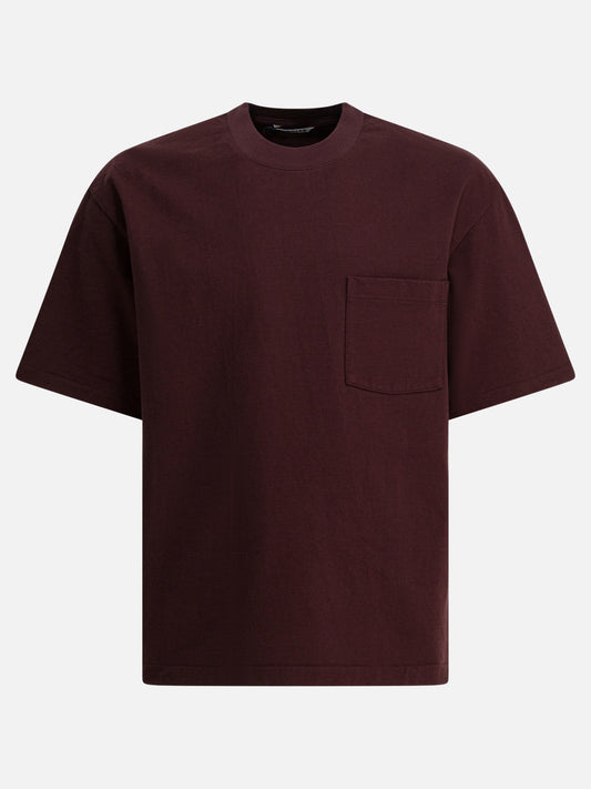 Crewneck t-shirts Solid colour  Brown - Auralee Men | PDP | VIETTI Online Store 

