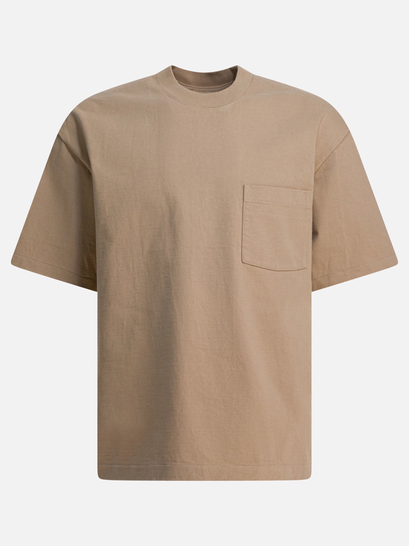 Crewneck t-shirts Solid colour  Beige - Auralee Men | PDP | VIETTI Online Store | Zoom-Modal
