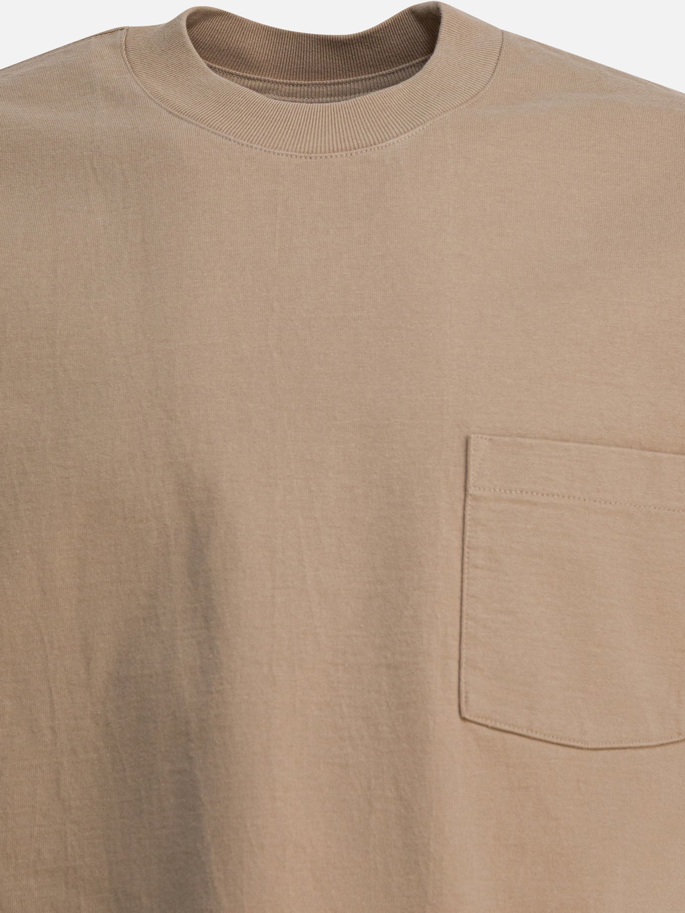 Crewneck t-shirts Solid colour  Beige - Auralee Men | PDP | VIETTI Online Store | Zoom-Modal_3
