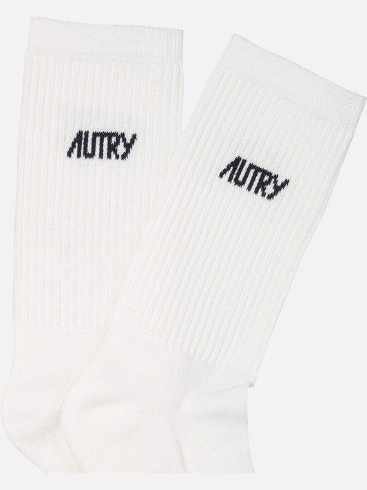 Autry Jacquard logo socks 16575429_S White 2