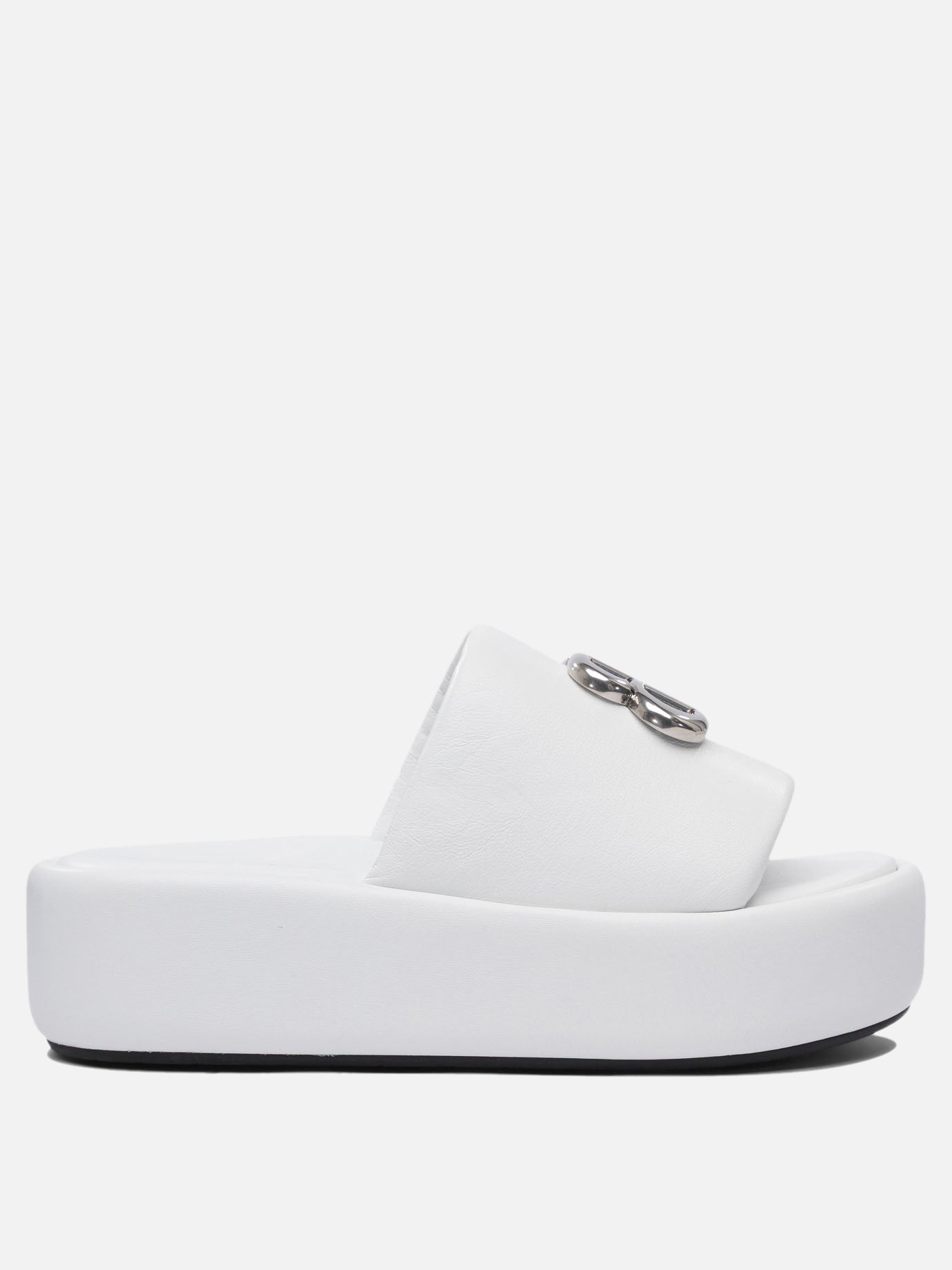 Flat sandals 100% lamb leather - 100% rubber  White - Balenciaga Women | PDP | VIETTI Online Store | Zoom-Modal
