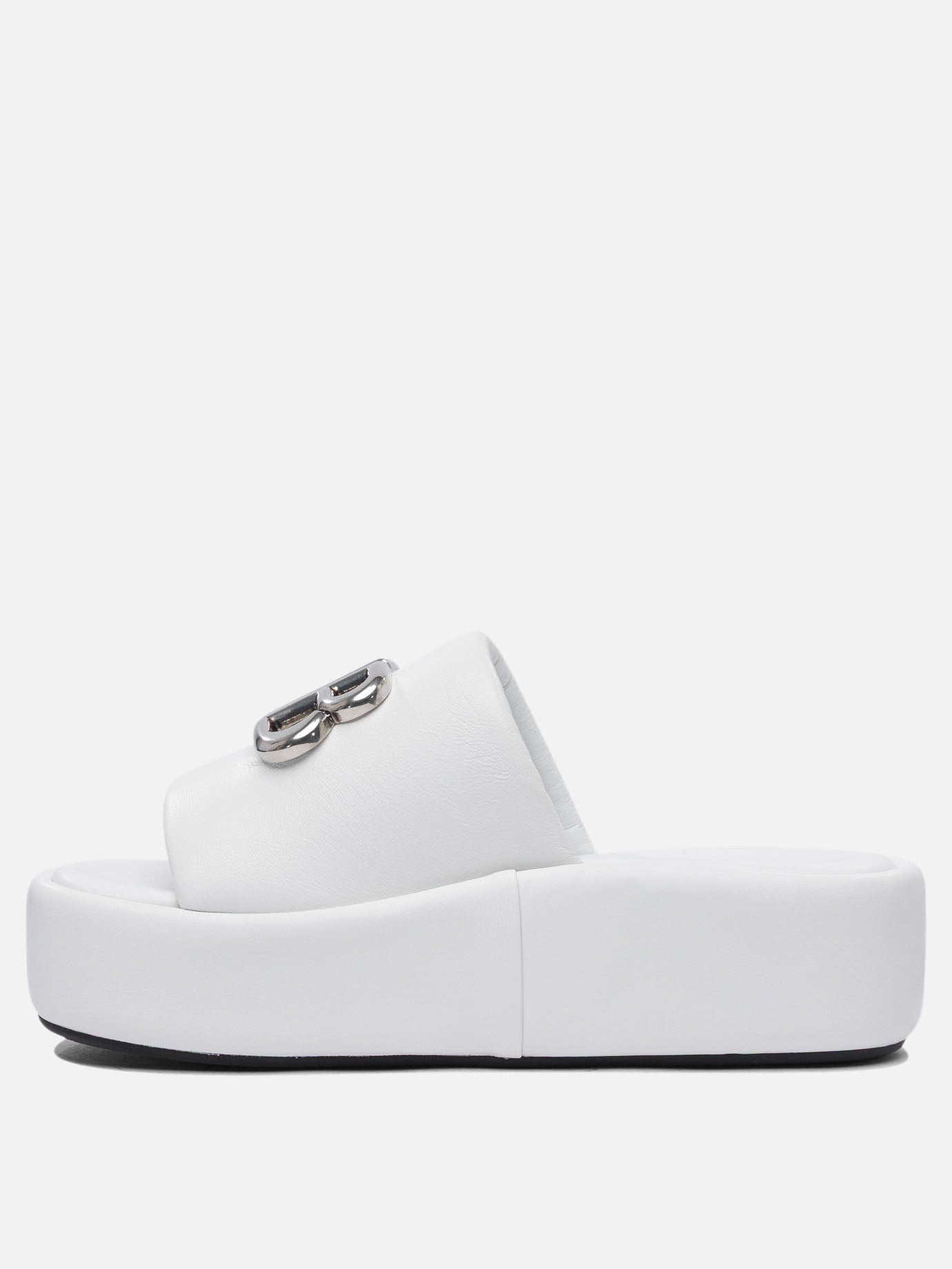 Flat sandals 100% lamb leather - 100% rubber  White - Balenciaga Women | PDP | VIETTI Online Store | thumbnail_3