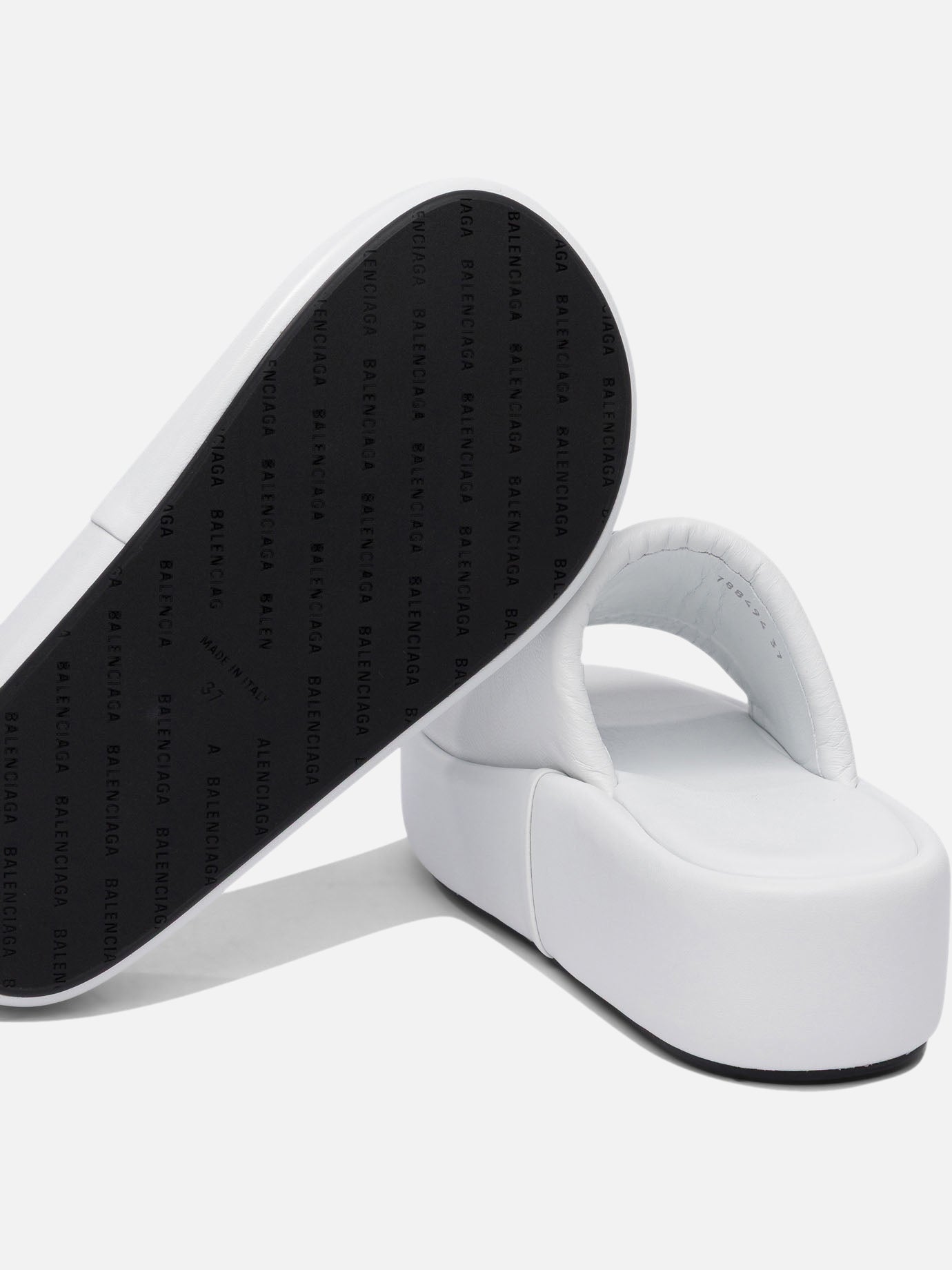 Flat sandals 100% lamb leather - 100% rubber  White - Balenciaga Women | PDP | VIETTI Online Store | Zoom-Modal_5
