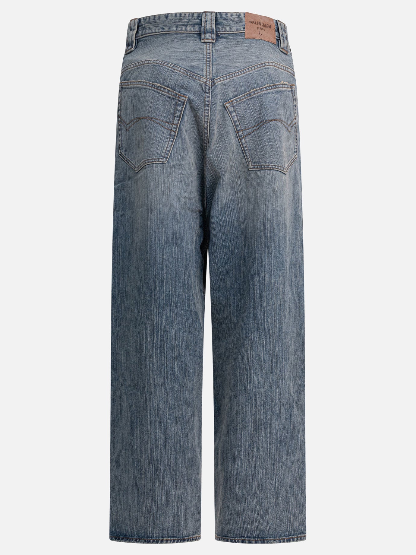 Wide-leg jeans Denim  Blue - Balenciaga Men | PDP | VIETTI Online Store | Zoom-Modal_2
