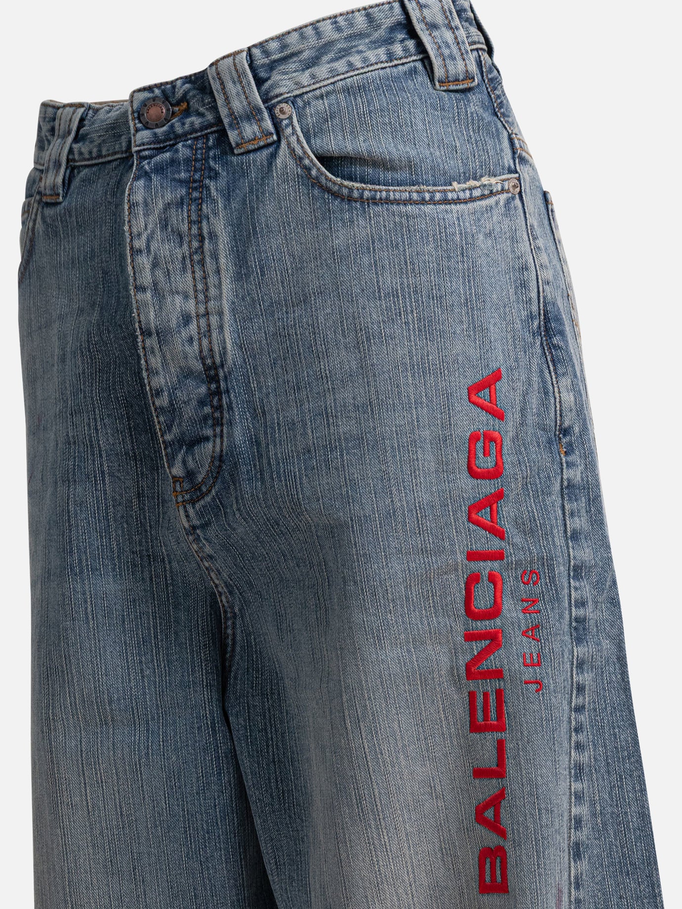 Wide-leg jeans Denim  Blue - Balenciaga Men | PDP | VIETTI Online Store | Zoom-Modal_3

