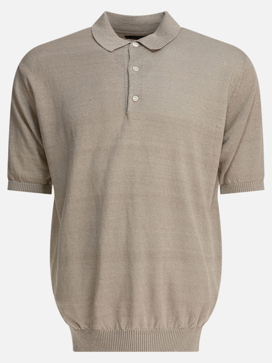 Beams Plus Hemp polo shirt 17150047_S Grey 1