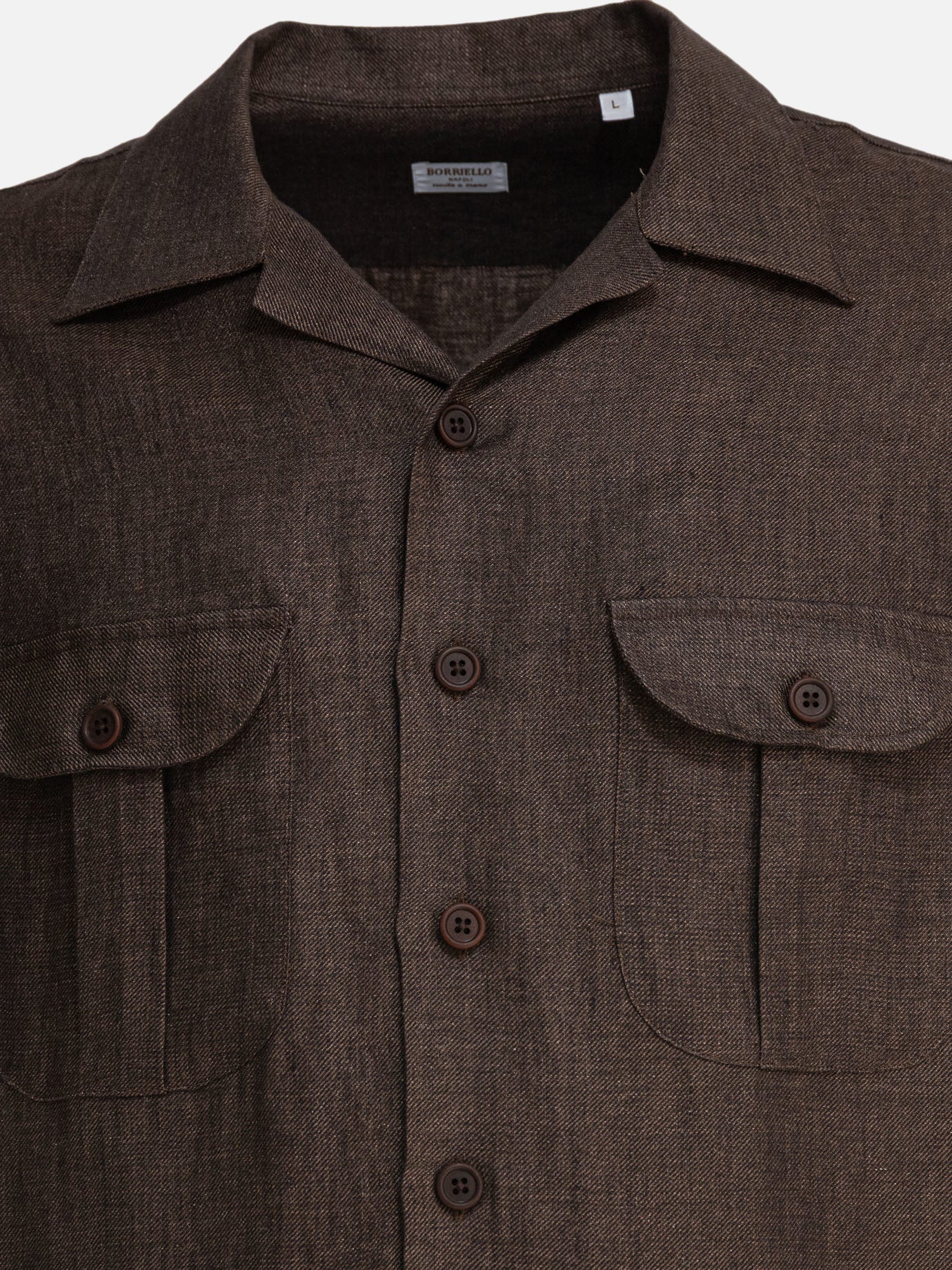 Casual shirts Solid colour  Brown - Borriello Men | PDP | VIETTI Online Store | Zoom-Modal_3
