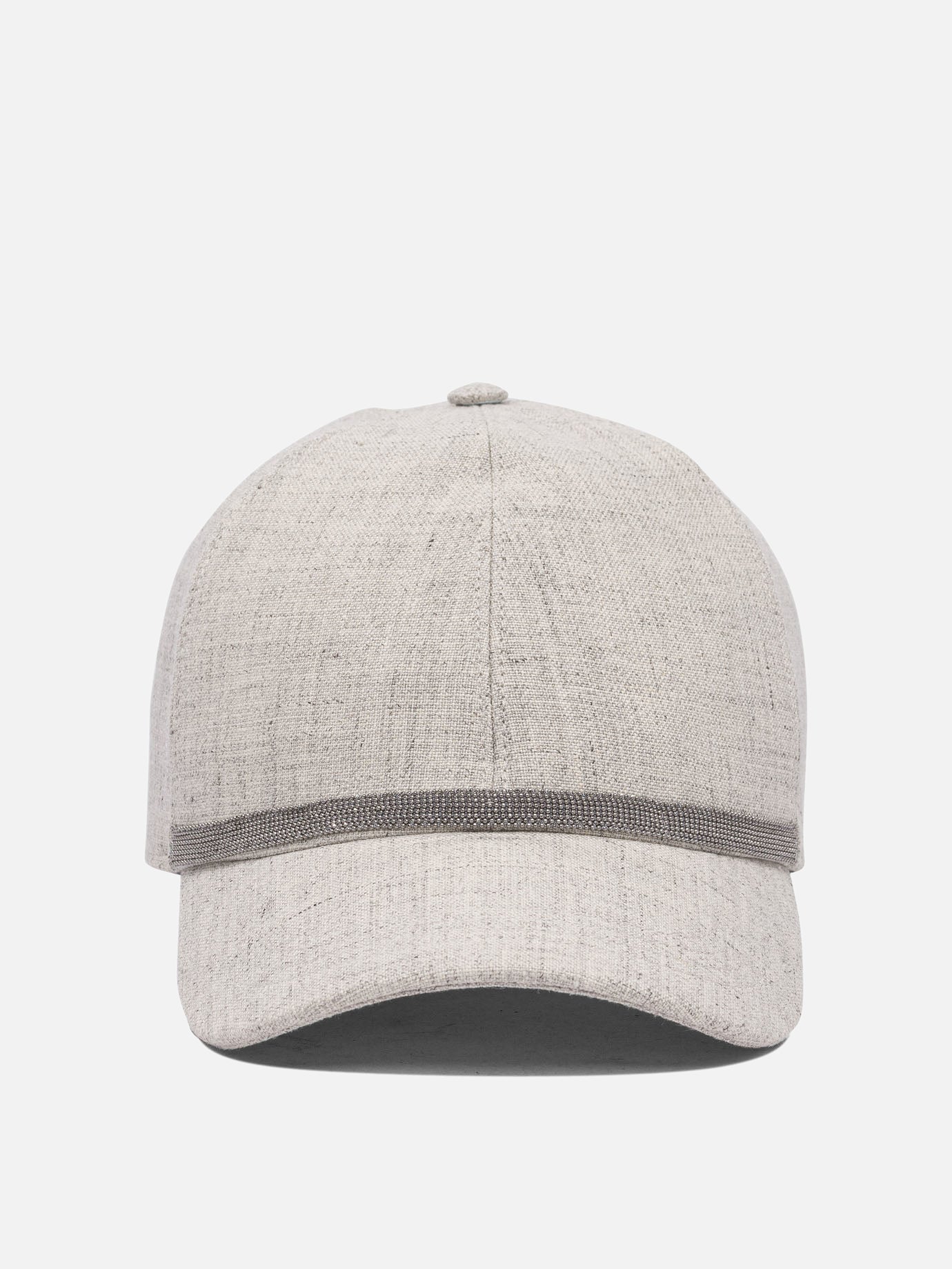 Baseball caps 100% linen  Grey - Brunello Cucinelli Women | PDP | VIETTI Online Store | thumbnail