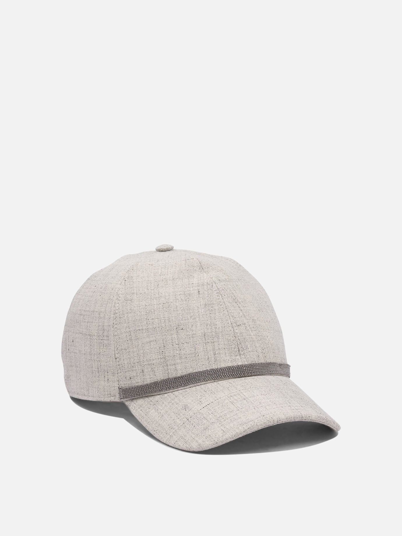 Baseball caps 100% linen  Grey - Brunello Cucinelli Women | PDP | VIETTI Online Store | thumbnail_2