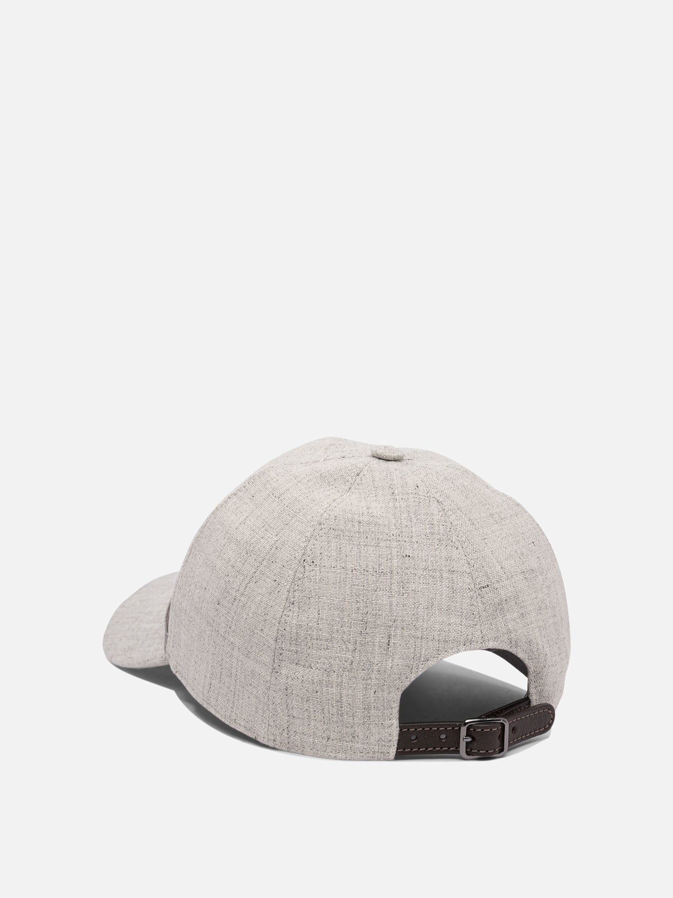 Baseball caps 100% linen  Grey - Brunello Cucinelli Women | PDP | VIETTI Online Store | Zoom-Modal_3
