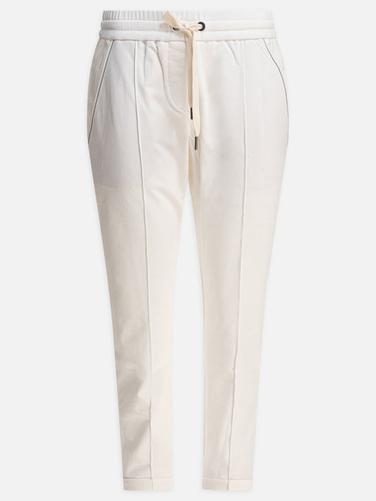 Sport trousers Solid colour  White - Brunello Cucinelli Women | PDP | VIETTI Online Store 
