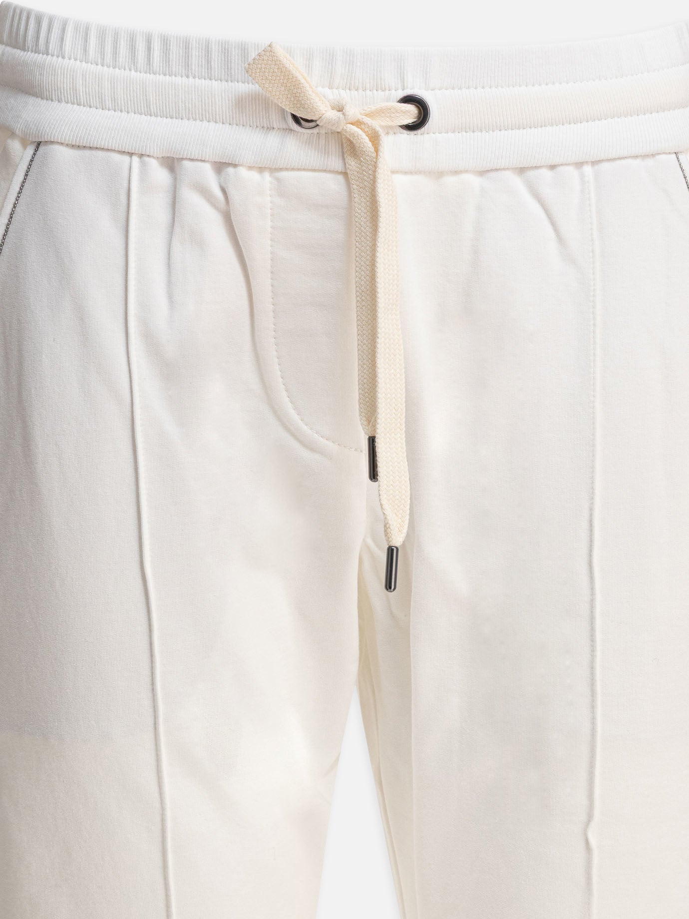 Sport trousers Solid colour  White - Brunello Cucinelli Women | PDP | VIETTI Online Store | thumbnail_3