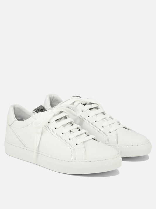 Low top sneakers 100% leather - 100% rubber  White - Brunello Cucinelli Women | PLP | VIETTI Online Store | 2
