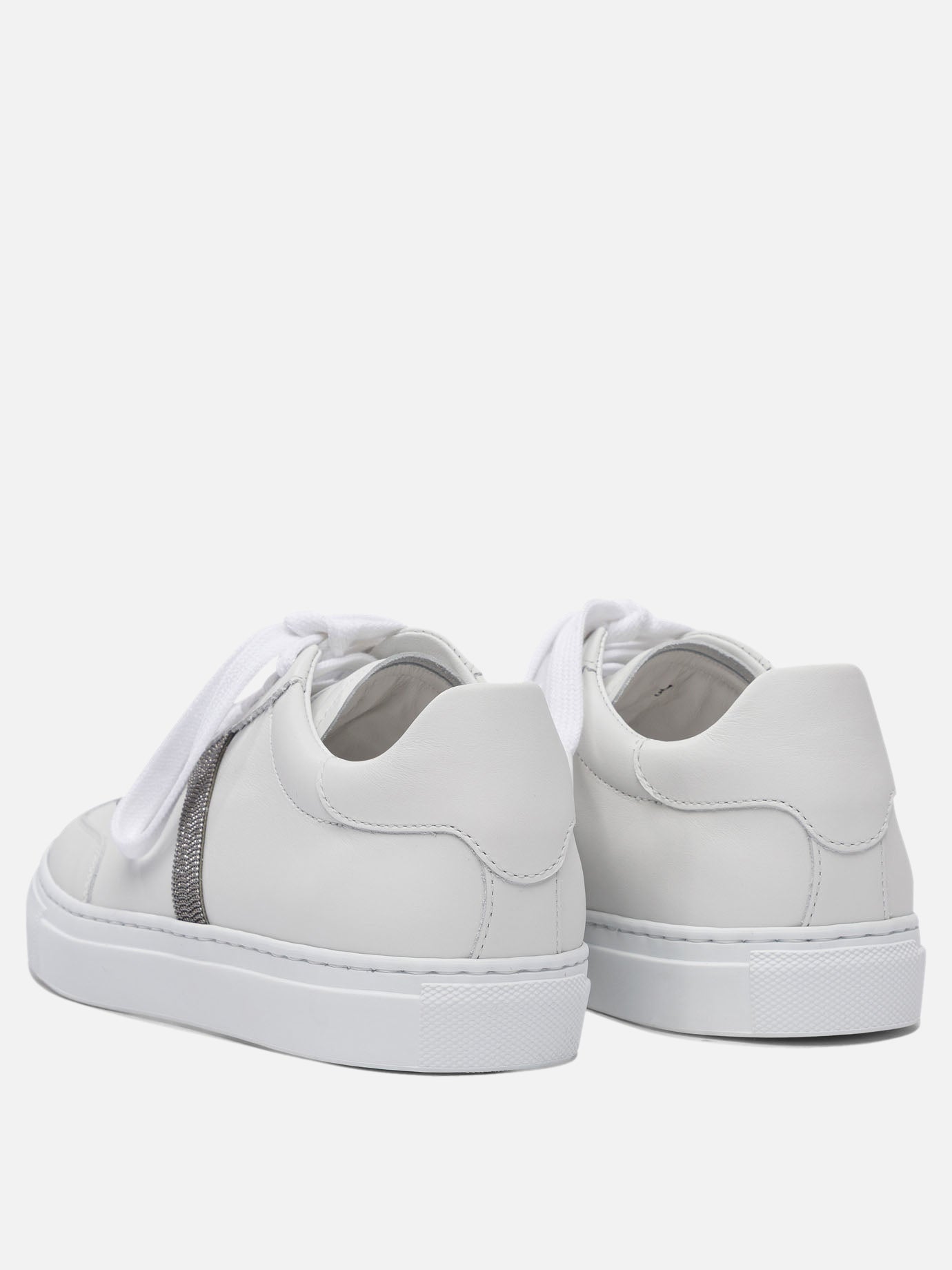 Low top sneakers 100% calf leather - 100% rubber  White - Brunello Cucinelli Women | PDP | VIETTI Online Store | Zoom-Modal_4
