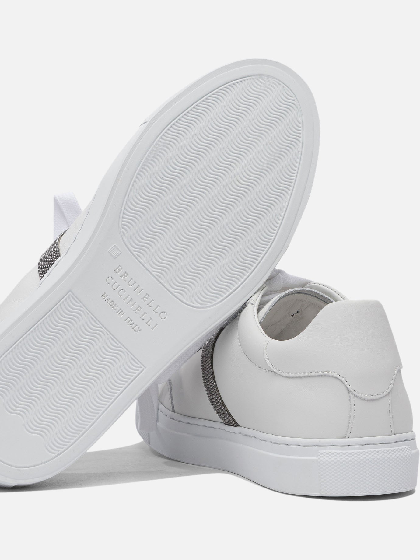 Low top sneakers 100% calf leather - 100% rubber  White - Brunello Cucinelli Women | PDP | VIETTI Online Store | thumbnail_5