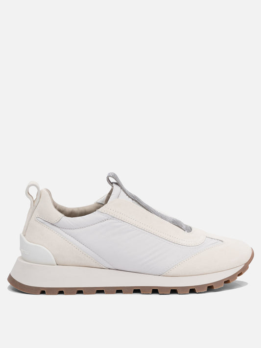 Low top sneakers 100% calf leather - 100% polyurethane  White - Brunello Cucinelli Women | PLP | VIETTI Online Store 
