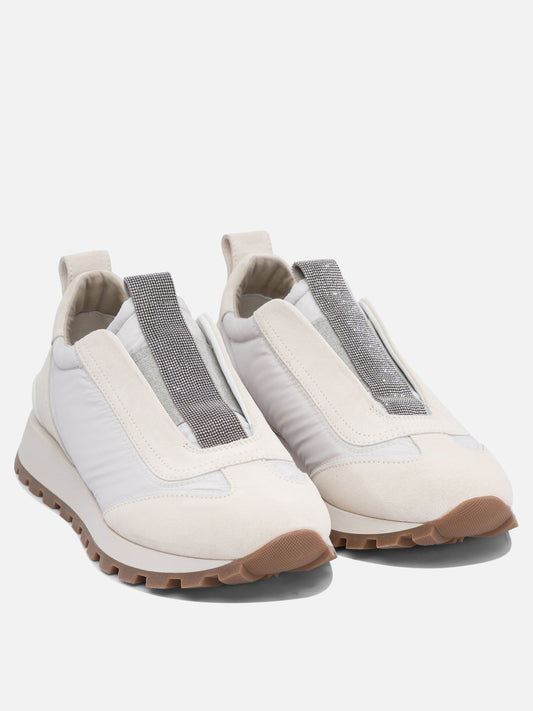 Low top sneakers 100% calf leather - 100% polyurethane  White - Brunello Cucinelli Women | PLP | VIETTI Online Store | 2
