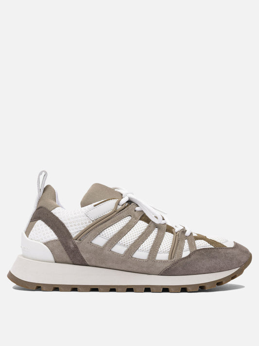 Low top sneakers 70% suede 30% mesh - 100% rubber  Brown - Brunello Cucinelli Women | PLP | VIETTI Online Store 
