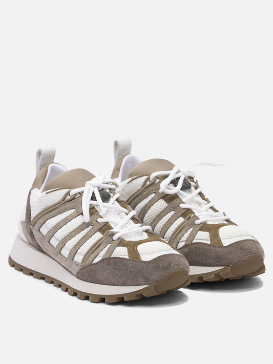 Low top sneakers 70% suede 30% mesh - 100% rubber  Brown - Brunello Cucinelli Women | PLP | VIETTI Online Store | 2
