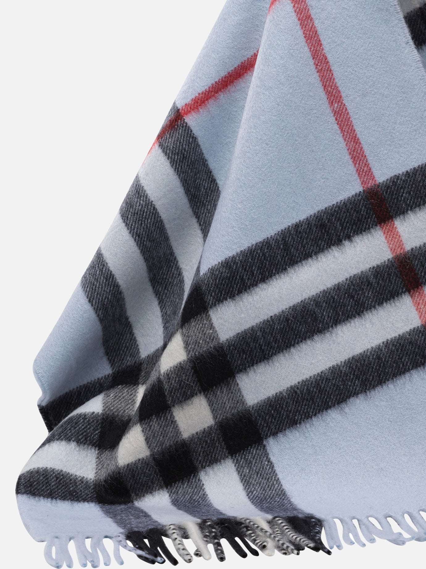 Fringed scarves Check  Light blue - Burberry Men | PDP | VIETTI Online Store | Zoom-Modal_2
