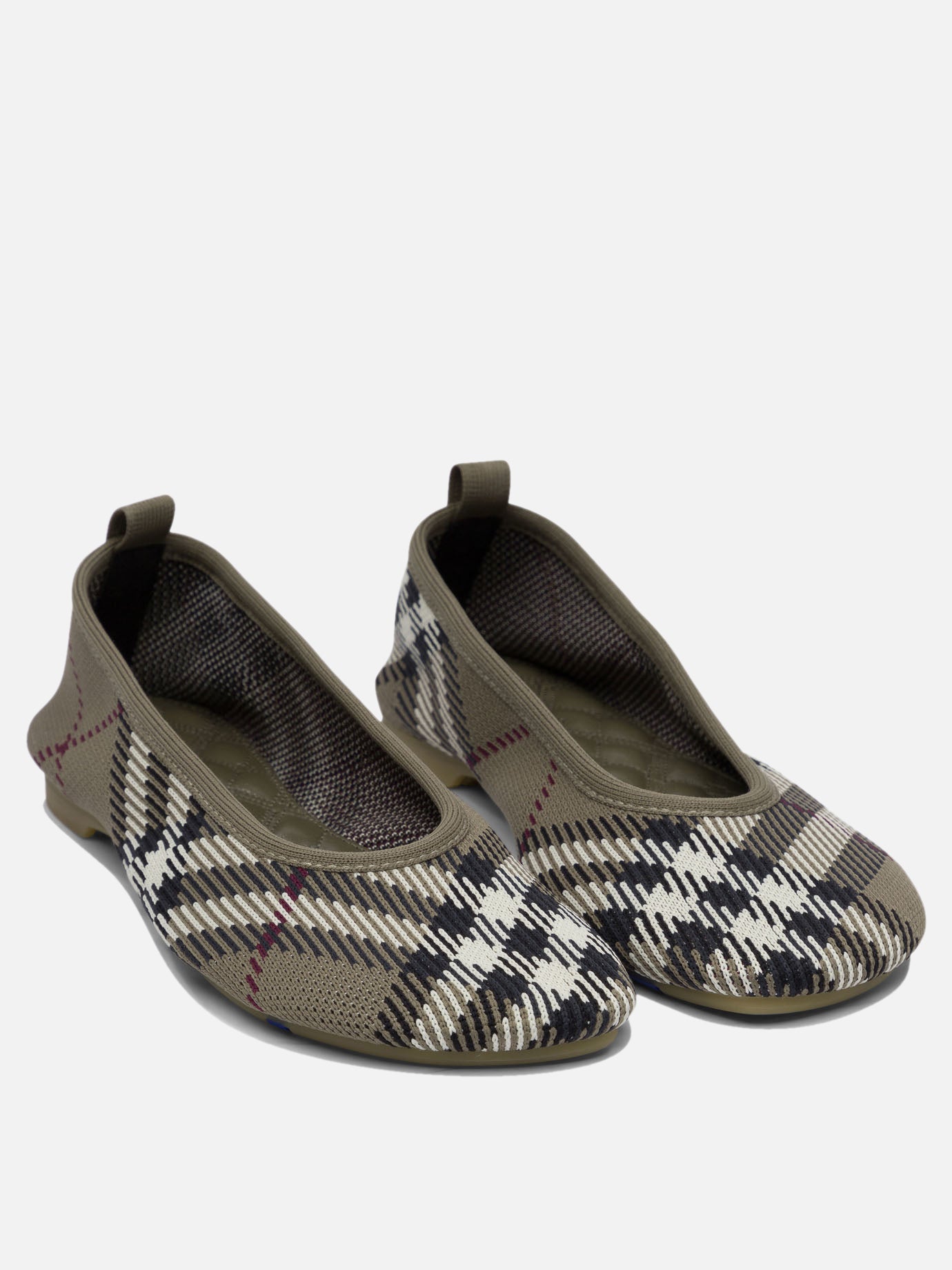 Classic ballet flats 100% cotton - 100% rubber  Grey - Burberry Women | PDP | VIETTI Online Store | thumbnail_2