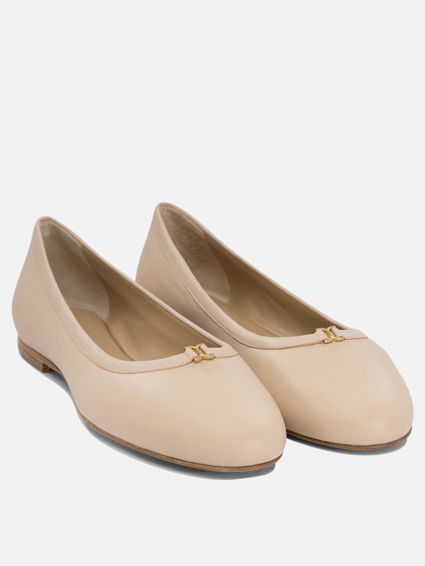 Classic ballet flats 100% leather - 100% leather  Beige - Chloé Women | PDP | VIETTI Online Store | thumbnail_2