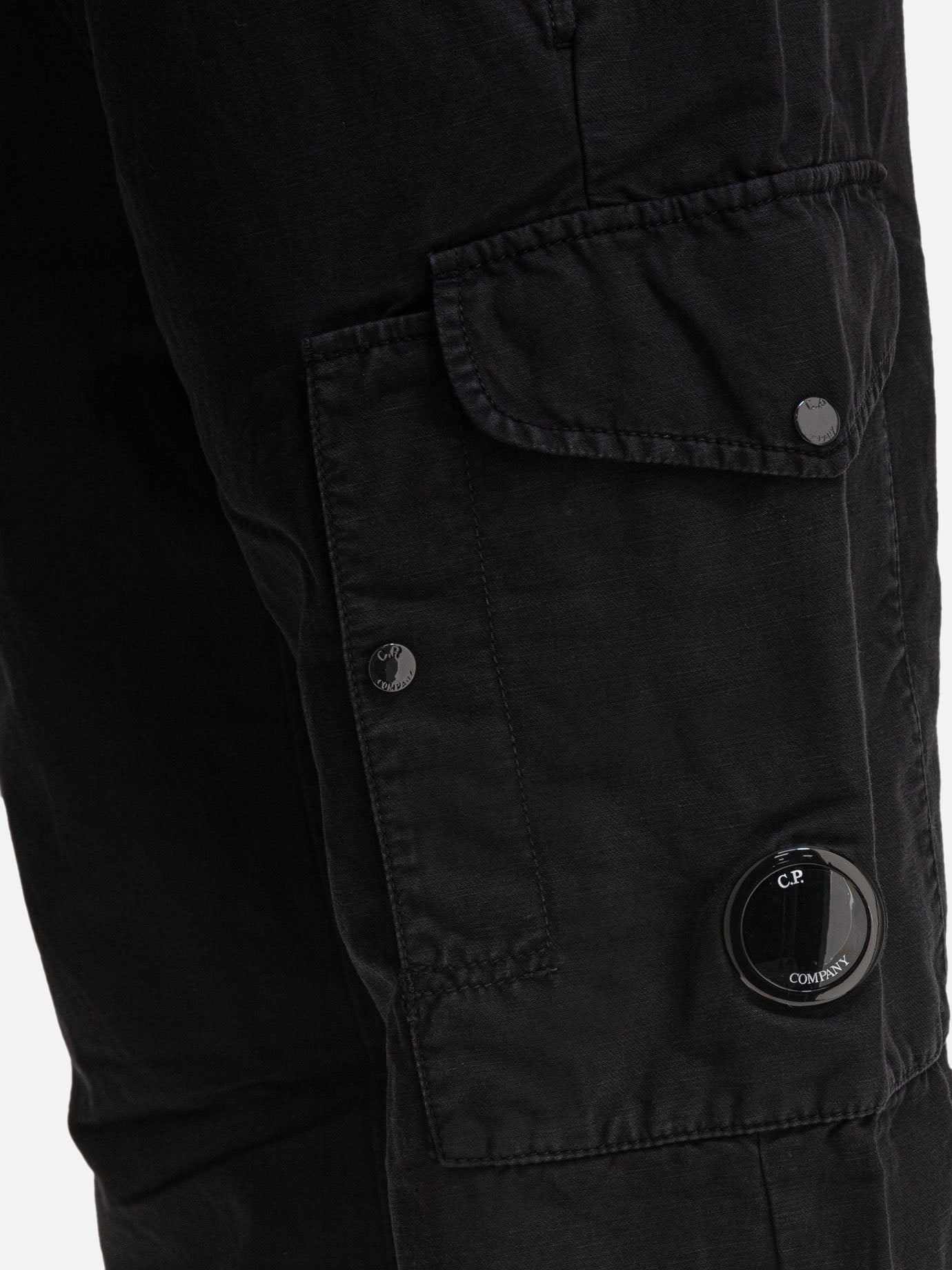 Cargo & parachute trousers Solid colour  Black - C.P. Company Men | PDP | VIETTI Online Store | thumbnail_4