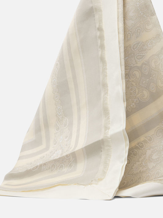 Etro Printed silk scarf 29789249_UNI White 2