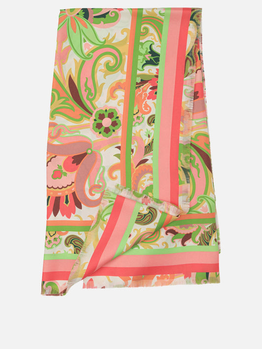 Etro Printed silk scarf 24887405_UNI Pink 1