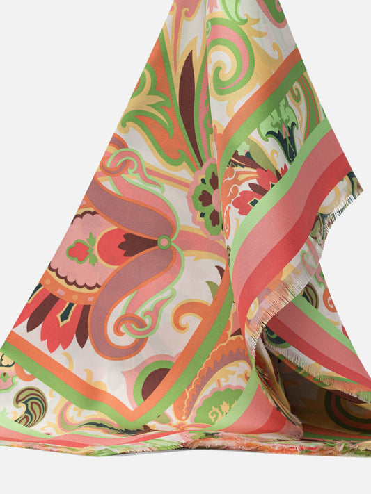 Etro Printed silk scarf 24887405_UNI Pink 2
