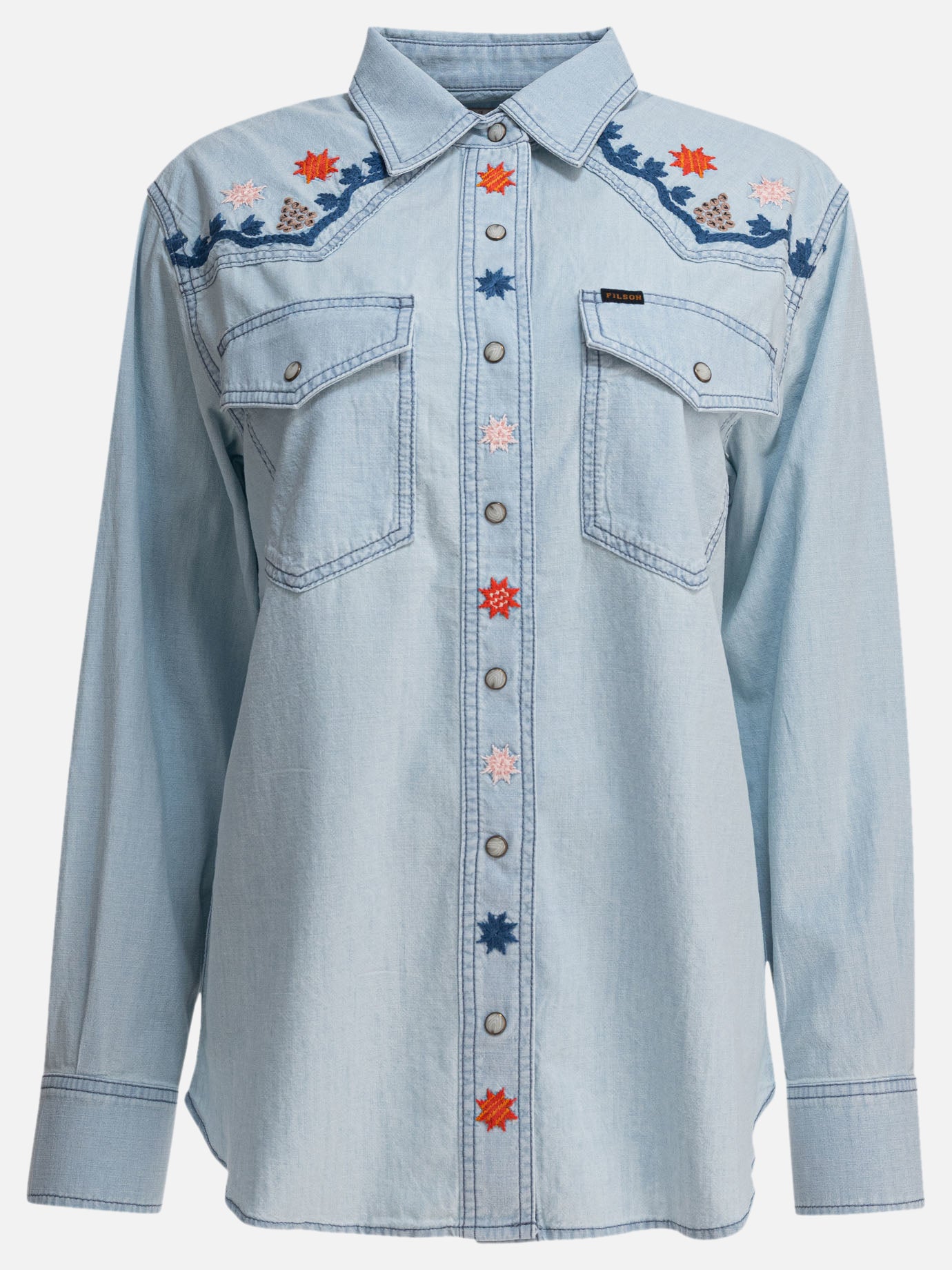 Casual shirts Embroidered  Light blue - Filson Women | PDP | VIETTI Online Store | Zoom-Modal
