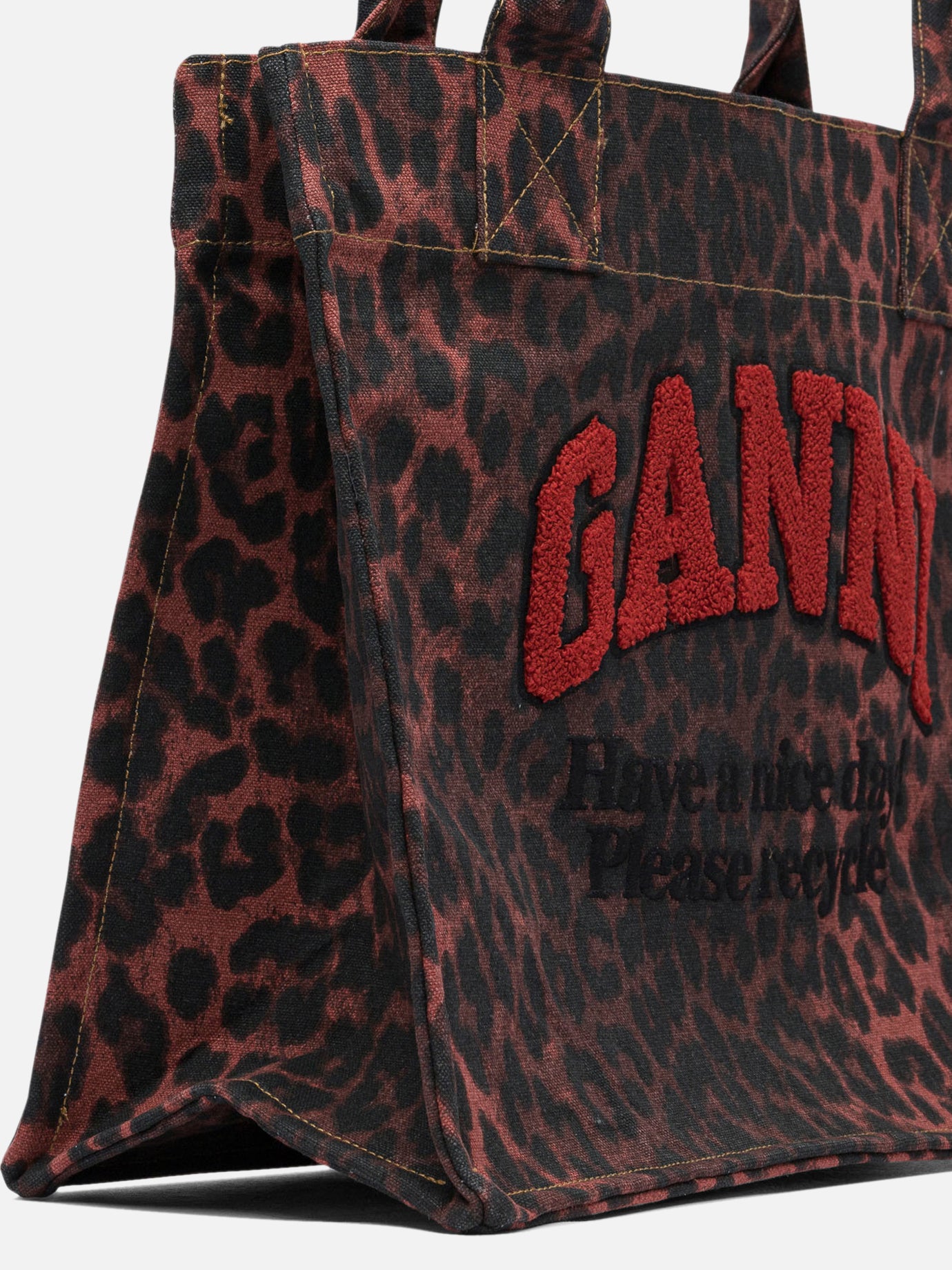 Large bags 100% cotton  Black - Ganni Women | PDP | VIETTI Online Store | thumbnail_4