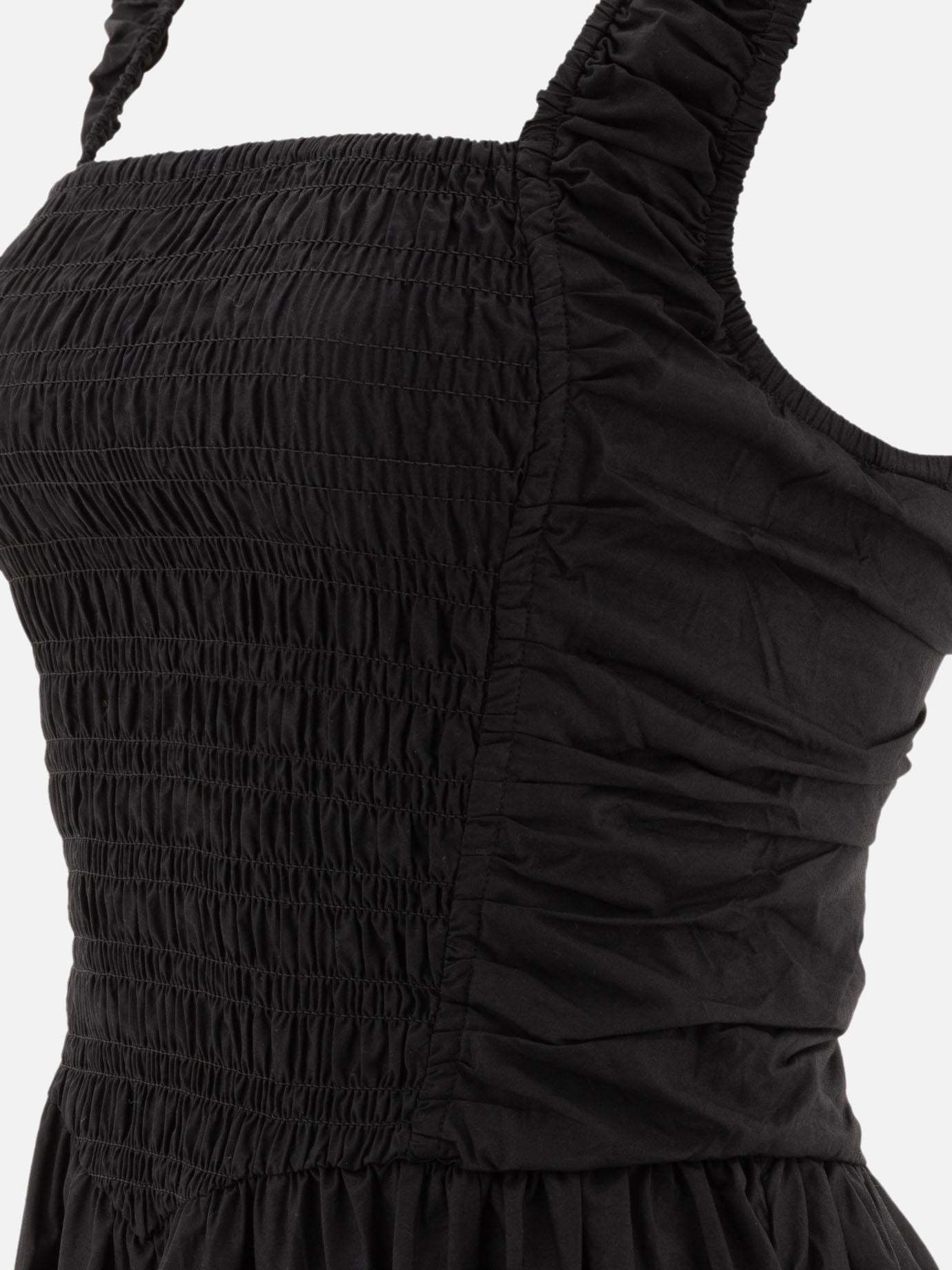 Midi dresses Solid colour  Black - Ganni Women | PDP | VIETTI Online Store | thumbnail_4