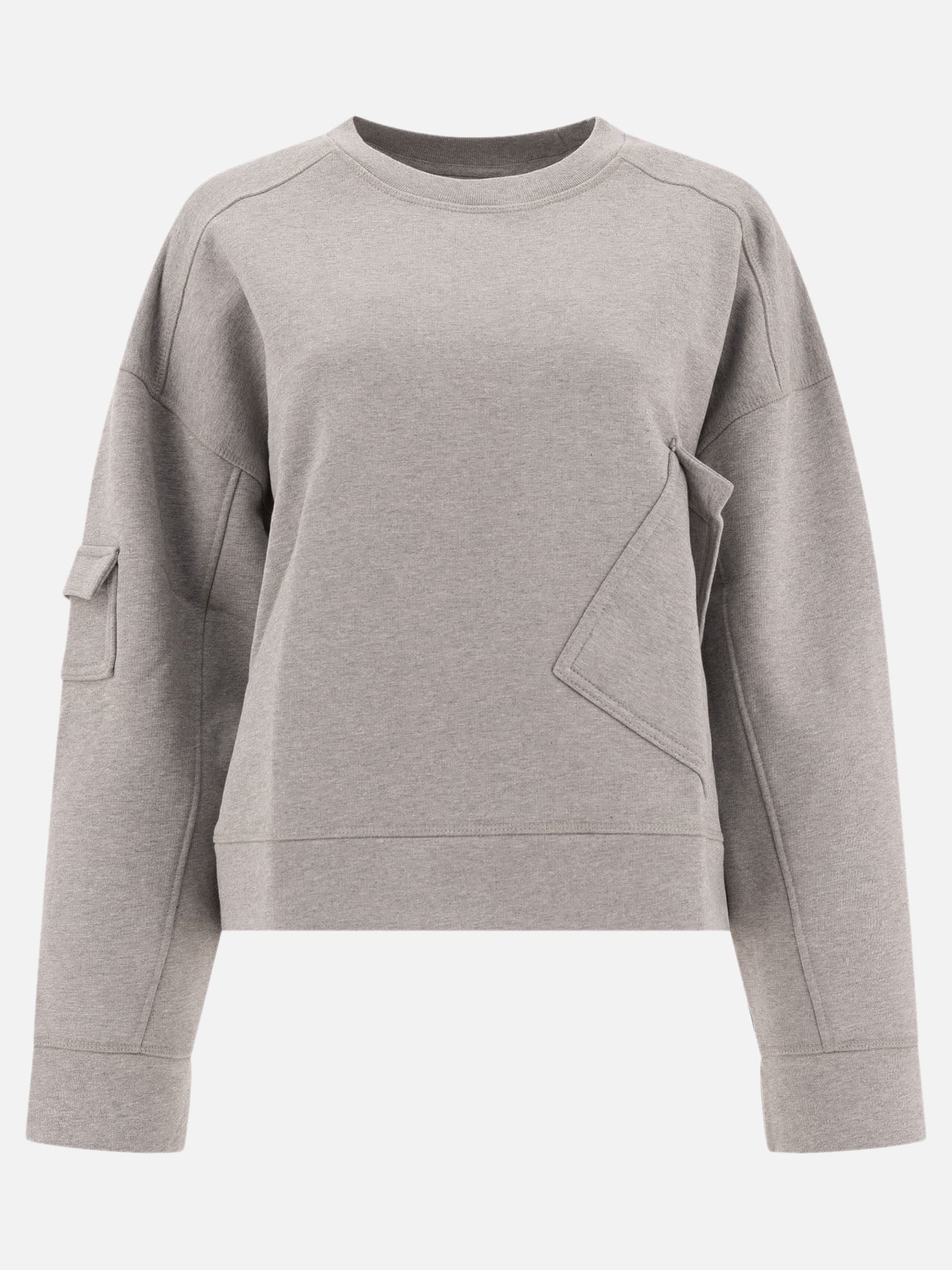 Crewnecks Logo  Grey - Ganni Women | PDP | VIETTI Online Store | Zoom-Modal
