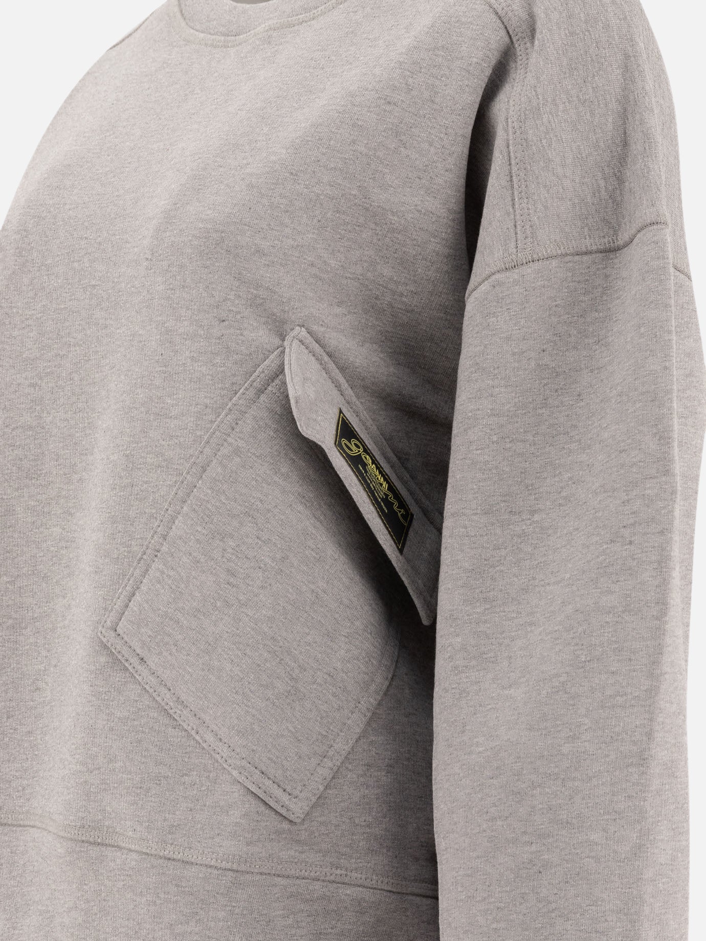 Crewnecks Logo  Grey - Ganni Women | PDP | VIETTI Online Store | thumbnail_4