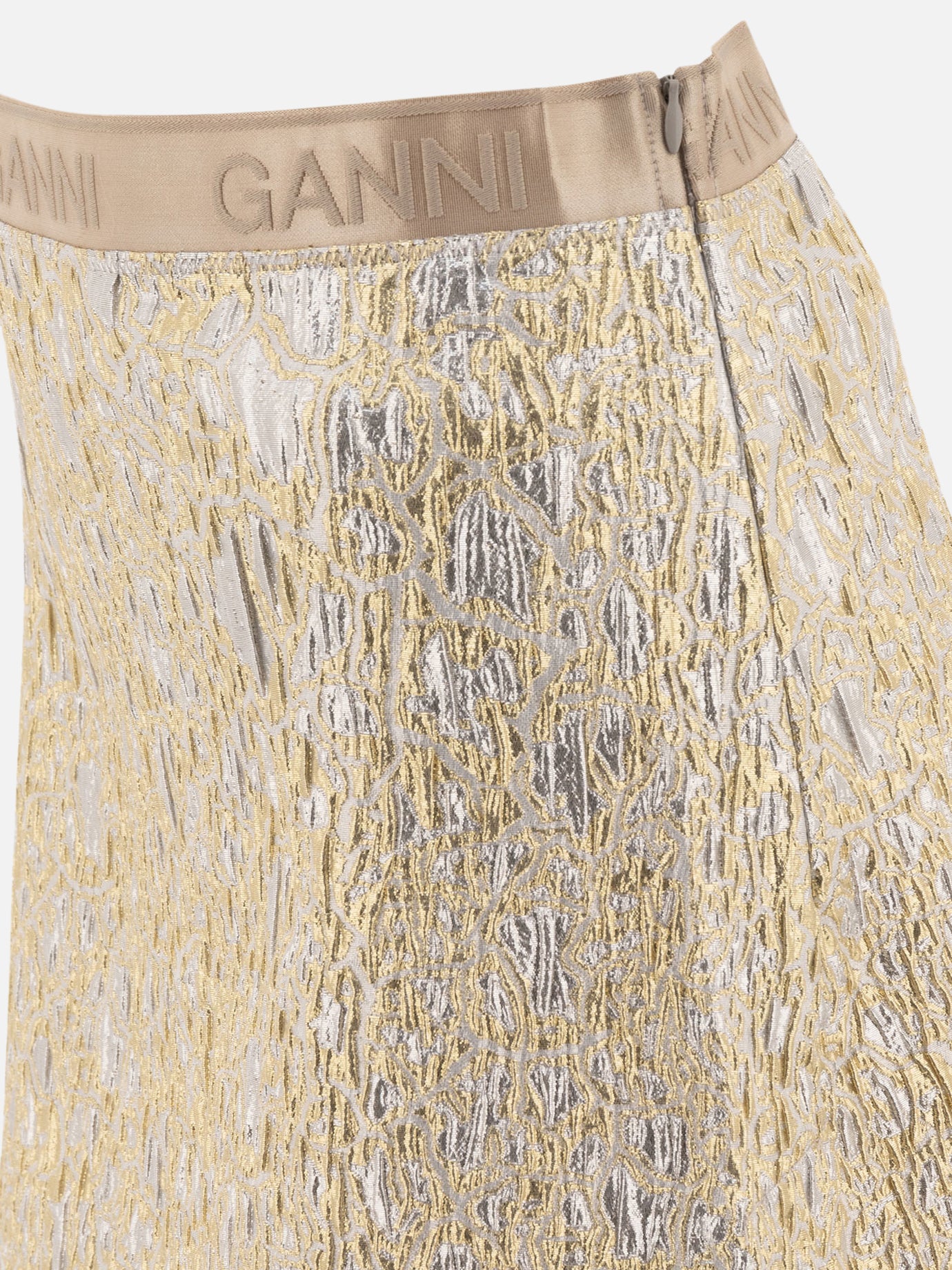 Miniskirts Logo  Gold - Ganni Women | PDP | VIETTI Online Store | thumbnail_4