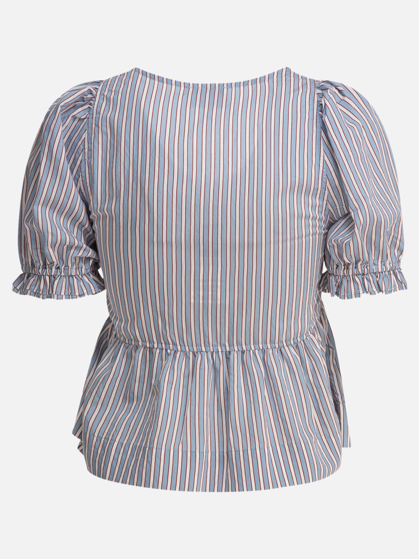 Blouses Striped  Light blue - Ganni Women | PDP | VIETTI Online Store | Zoom-Modal_2
